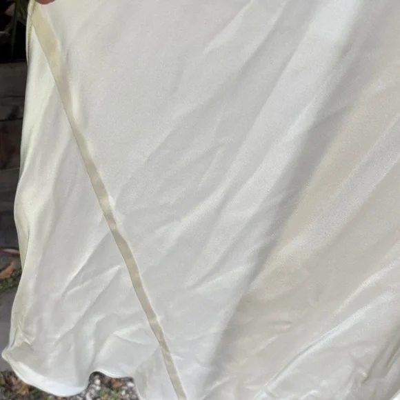 DANNIJO Ivory Satin Slip Dress - Spaghetti Strap Maxi - Picture 11 of 16